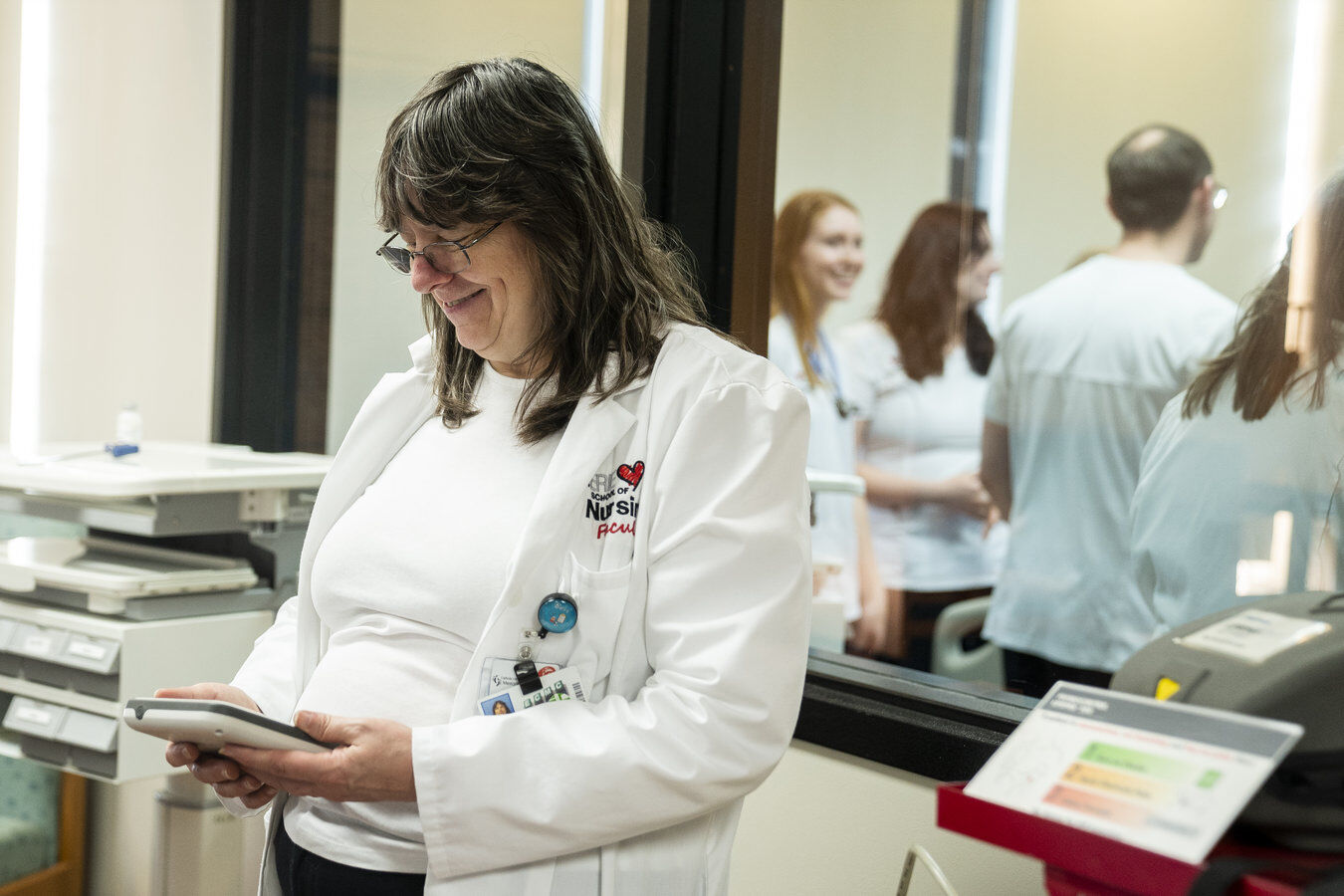 Nursing instructor Tammy Goodemote